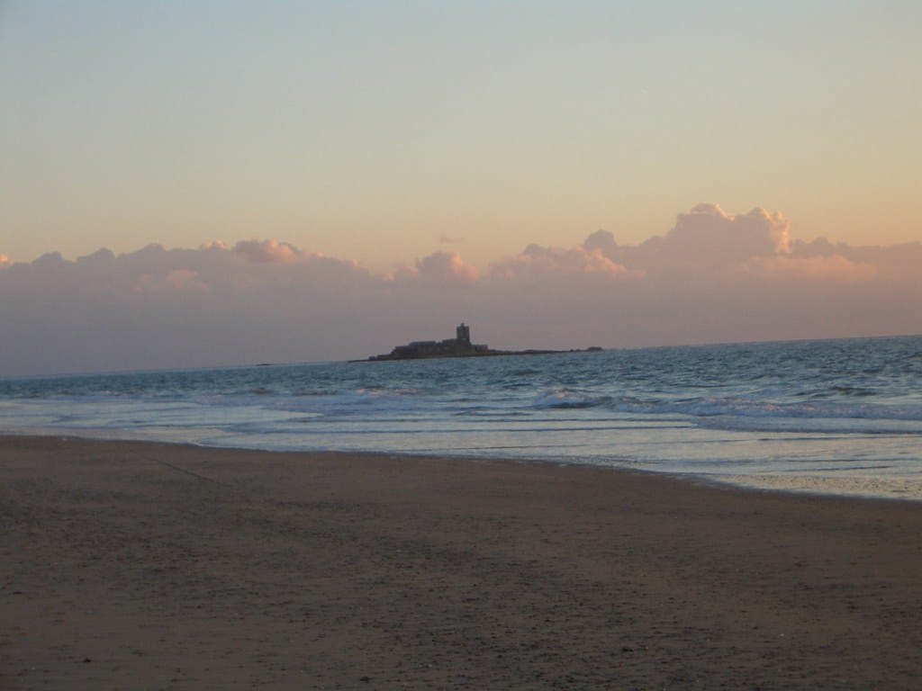 puesta de sol playa de camposoto cádiz